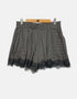 Polka Dot High-Waisted Shorts with Lace Trim